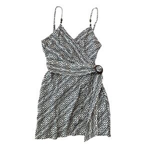 Zara Geometric Belted Mini Dress